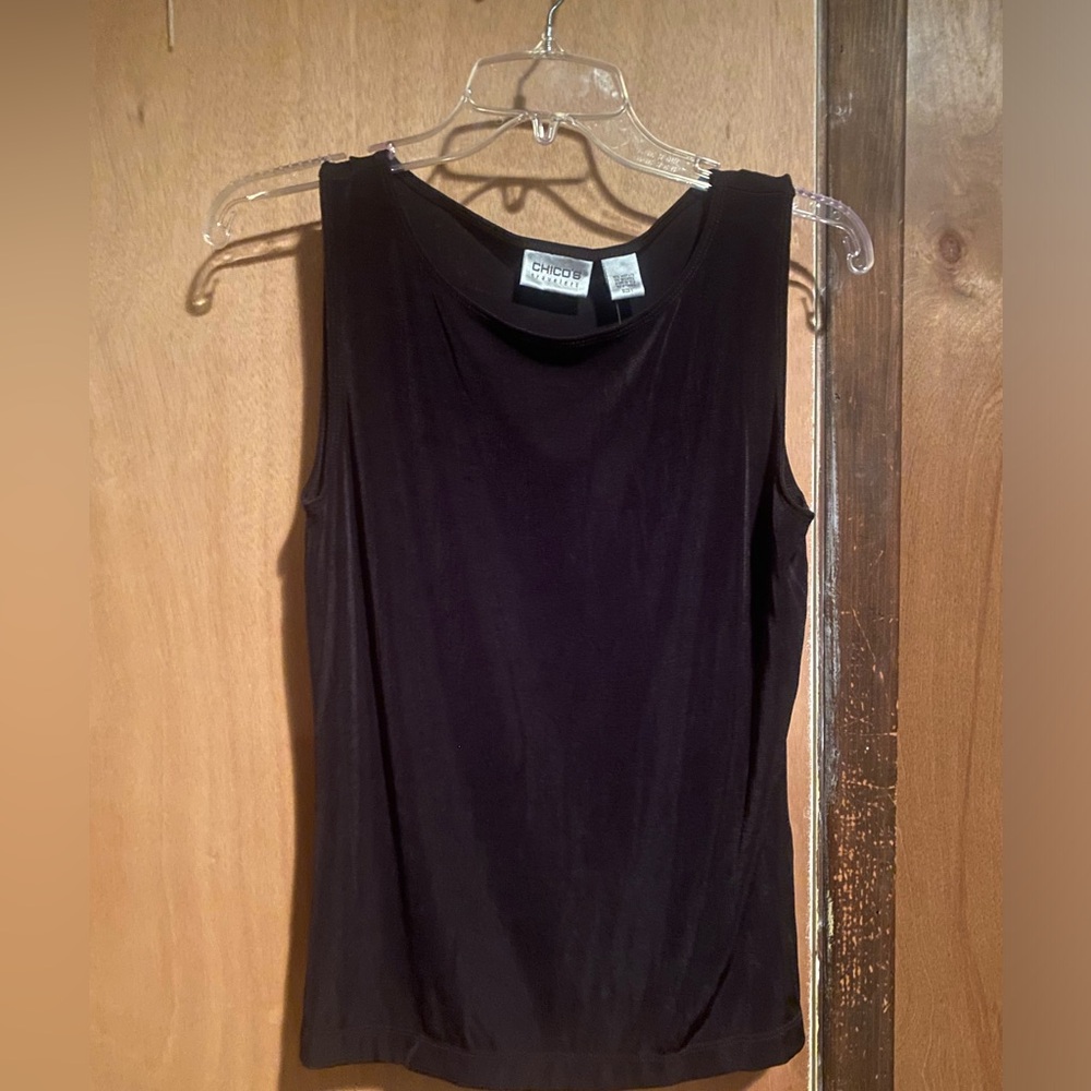 Chico’s Travelers Dark Brown Tank Size 1
